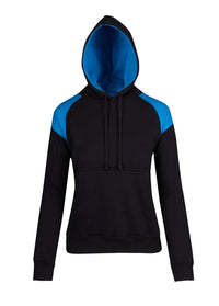 Ladies/Juniors Shoulder Contrast Panel Hoodie - kustomteamwear.com