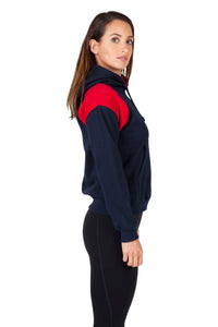 Ladies/Juniors Shoulder Contrast Panel Hoodie - kustomteamwear.com