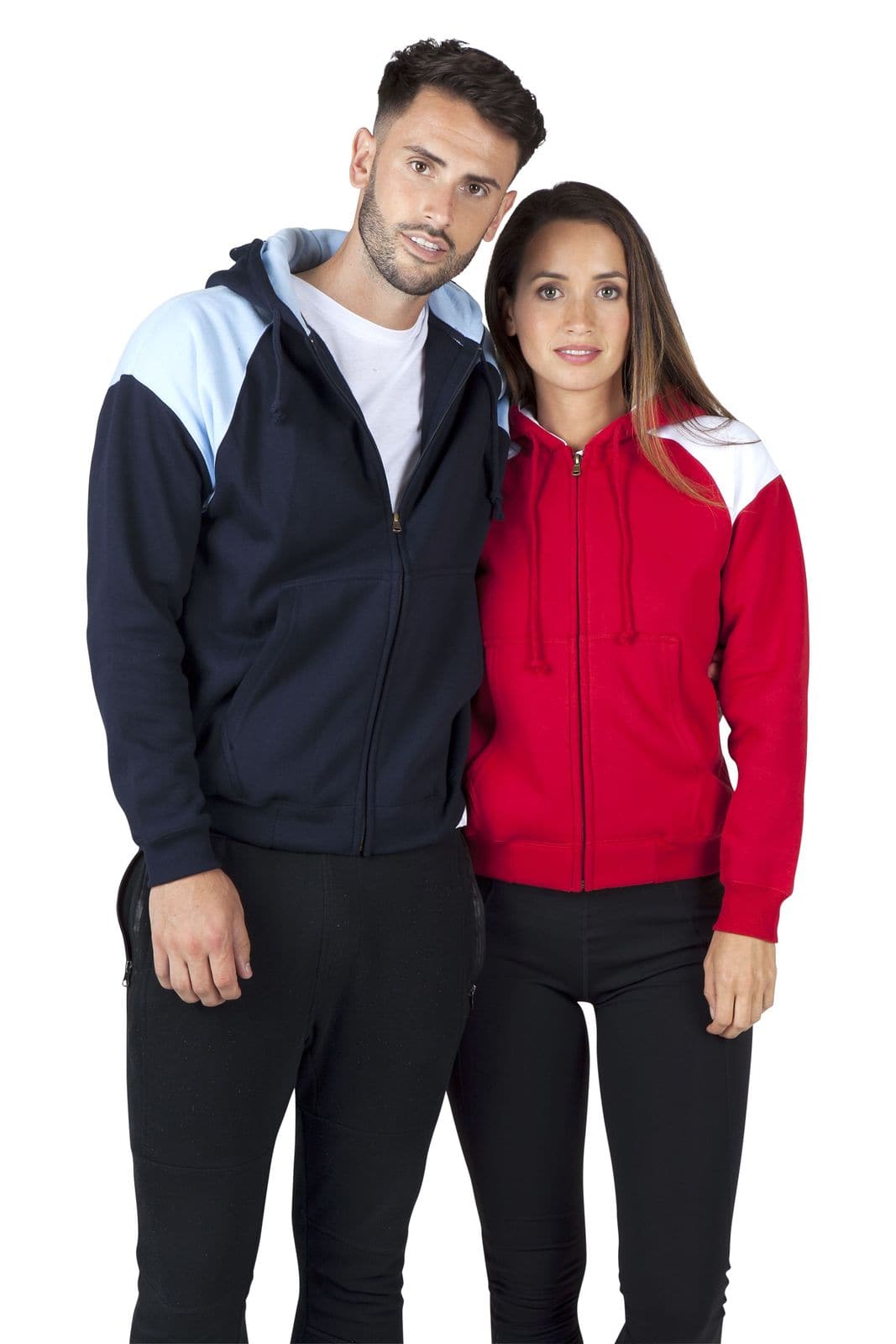 Ladies/Juniors Shoulder Contrast ZIP Hoodie - kustomteamwear.com