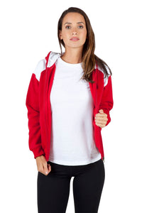 Ladies/Juniors Shoulder Contrast ZIP Hoodie - kustomteamwear.com