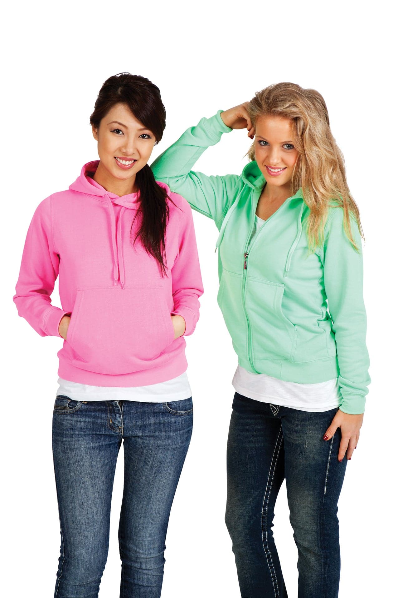 Ladies/juniors Zip Fluoro Hoodies - kustomteamwear.com