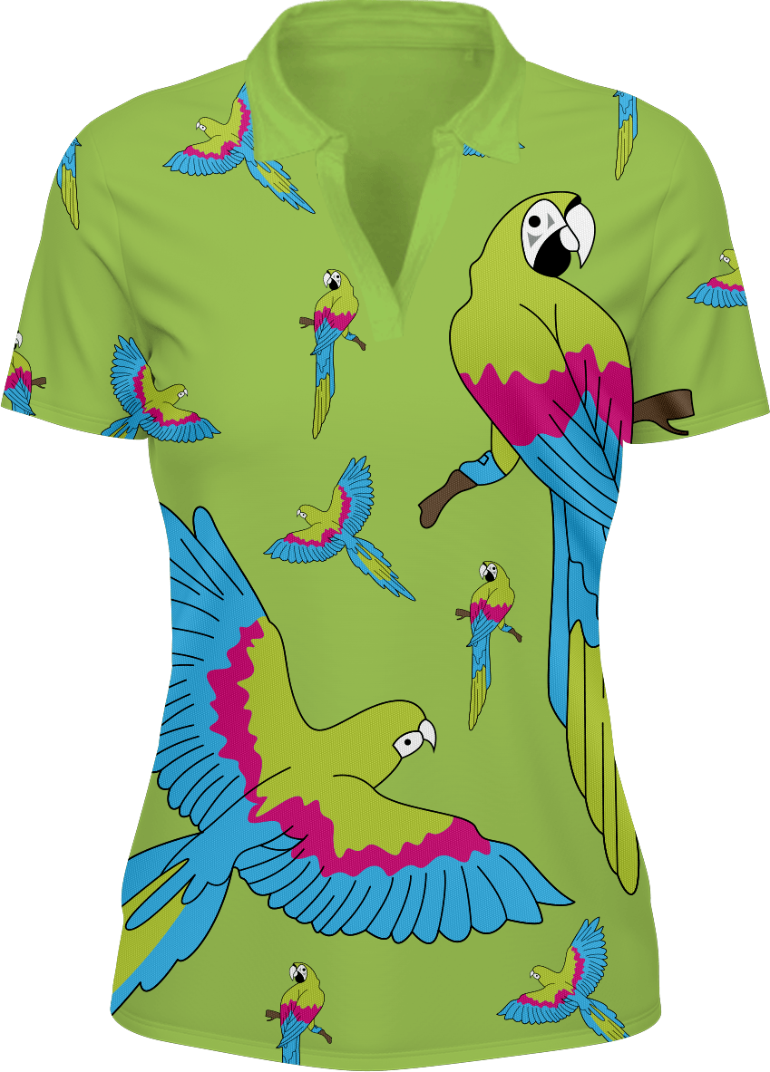Majestic Macaw Women's Polo - fungear.com.au