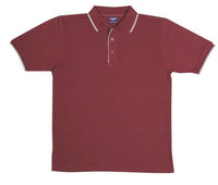 MEN Double Stripe Trim Collar Polo - kustomteamwear.com