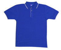 MEN Double Stripe Trim Collar Polo - kustomteamwear.com