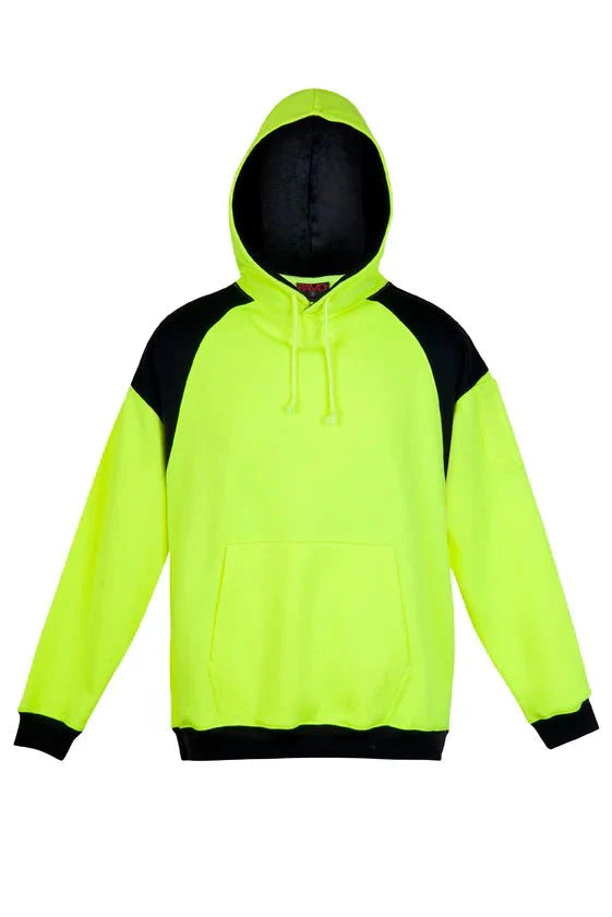 Men Shoulder Contrast Panel Hoodie - WORKWEAR - kustomteamwear.com