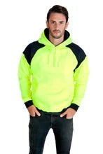 Men Shoulder Contrast Panel Hoodie - WORKWEAR - kustomteamwear.com