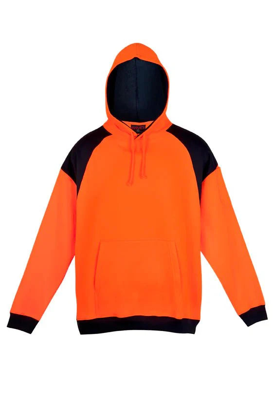 Men Shoulder Contrast Panel Hoodie - WORKWEAR - kustomteamwear.com