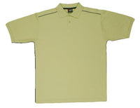 Mens 100% Cotton Pique Knit With Piping - kustomteamwear.com