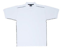 Mens 100% Cotton Pique Knit With Piping - kustomteamwear.com