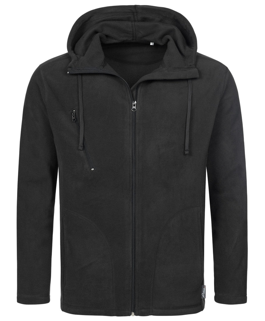 Men's Active Hooded Fleece Jacket - kustomteamwear.com