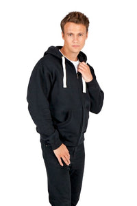 Mens Brushed Heavy Zip Fleece Hoodie - kustomteamwear.com