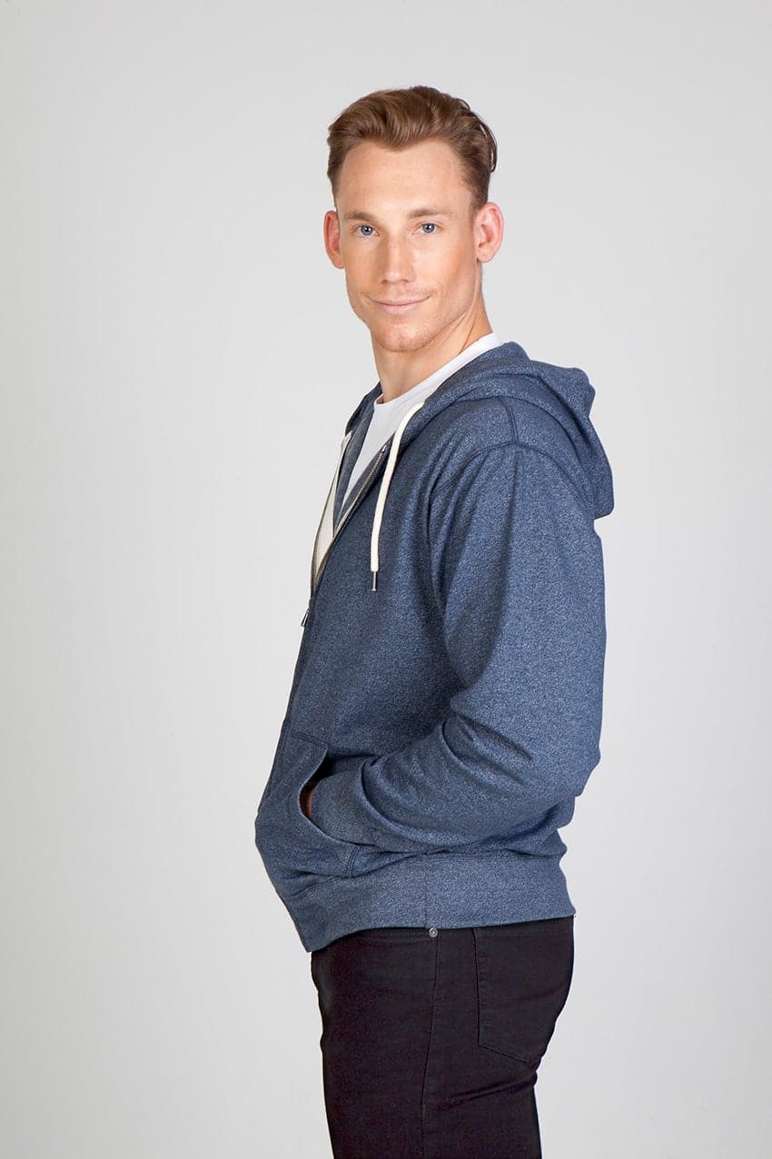 Mens Greatness Heather Zip Hoodie - kustomteamwear.com