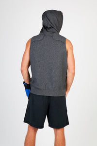 Men's Heather SLEEVELESS Hoodies - Greatness Range - kustomteamwear.com