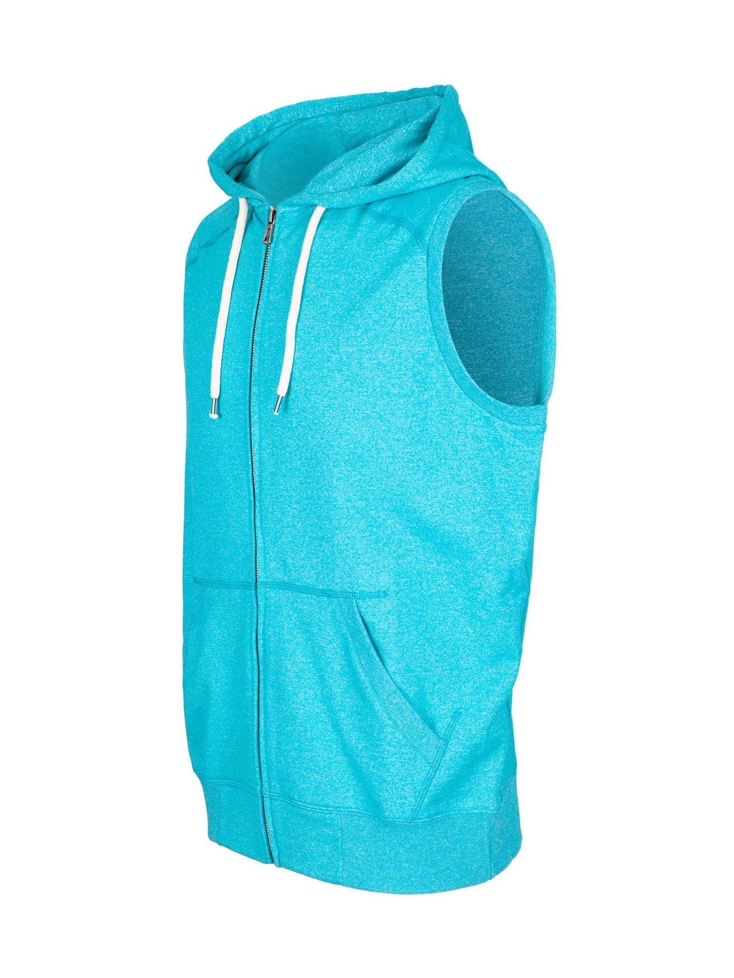 Mens Heather SLEEVELESS ZIP Hoodies - Greatness Range - kustomteamwear.com