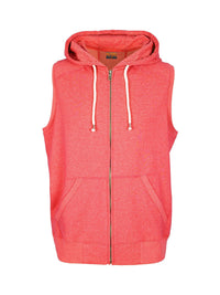 Mens Heather SLEEVELESS ZIP Hoodies - Greatness Range - kustomteamwear.com
