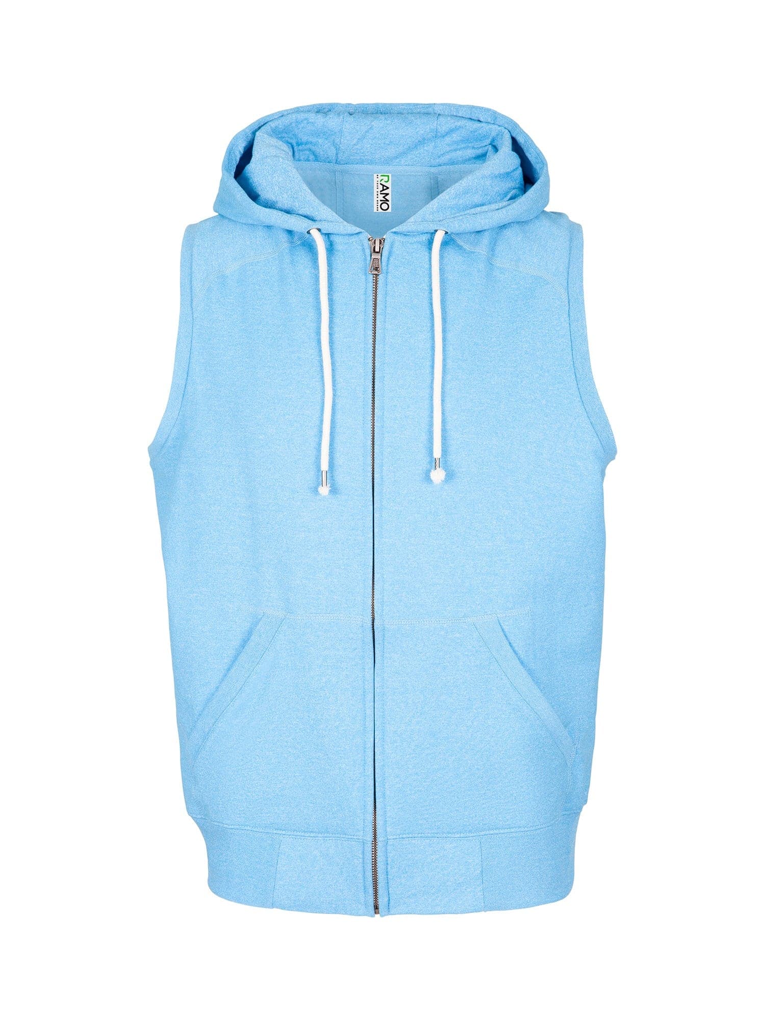 Mens Heather SLEEVELESS ZIP Hoodies - Greatness Range - kustomteamwear.com
