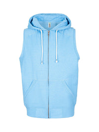 Mens Heather SLEEVELESS ZIP Hoodies - Greatness Range - kustomteamwear.com