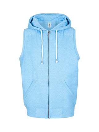 Mens Heather SLEEVELESS ZIP Hoodies - Greatness Range - kustomteamwear.com