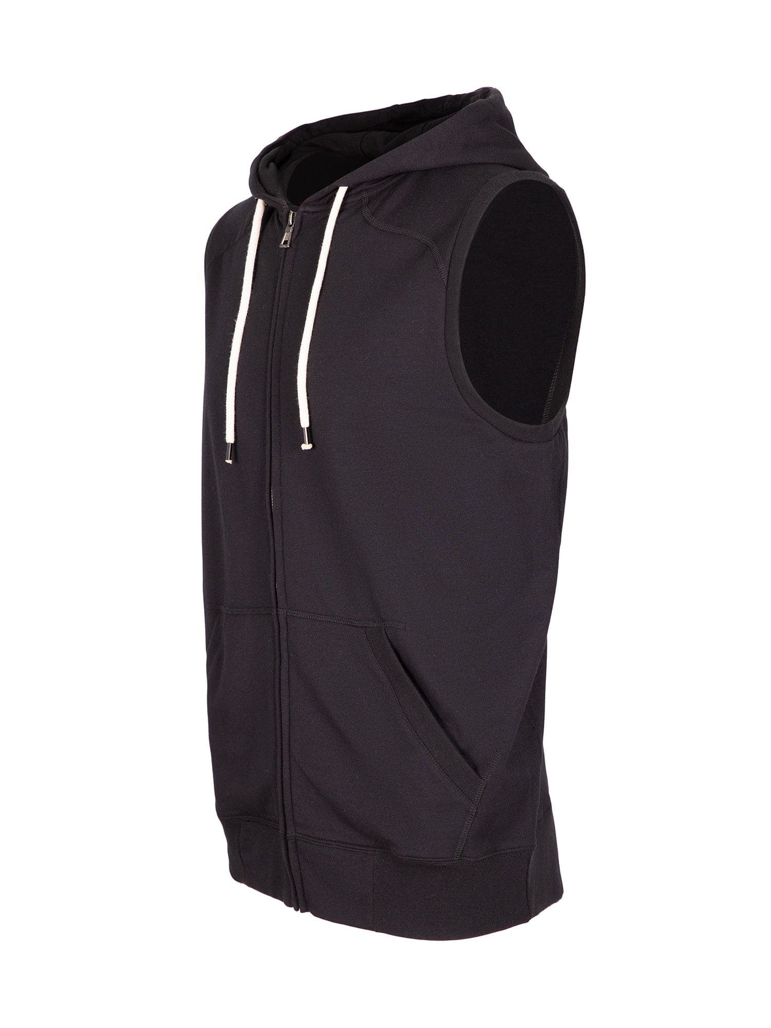 Mens Heather SLEEVELESS ZIP Hoodies - Greatness Range - kustomteamwear.com