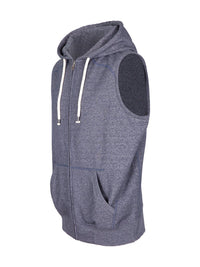 Mens Heather SLEEVELESS ZIP Hoodies - Greatness Range - kustomteamwear.com