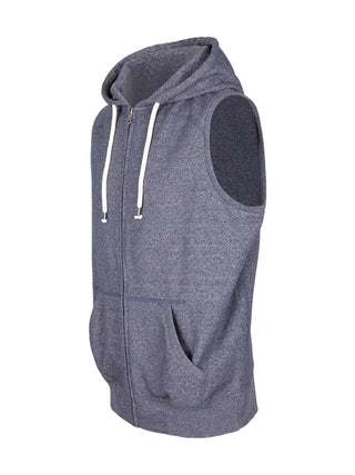 Mens Heather SLEEVELESS ZIP Hoodies - Greatness Range - kustomteamwear.com