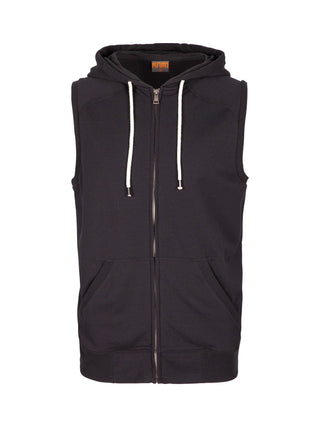 Mens Heather SLEEVELESS ZIP Hoodies - Greatness Range - kustomteamwear.com