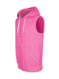 Mens Heather SLEEVELESS ZIP Hoodies - Greatness Range - kustomteamwear.com