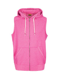 Mens Heather SLEEVELESS ZIP Hoodies - Greatness Range - kustomteamwear.com