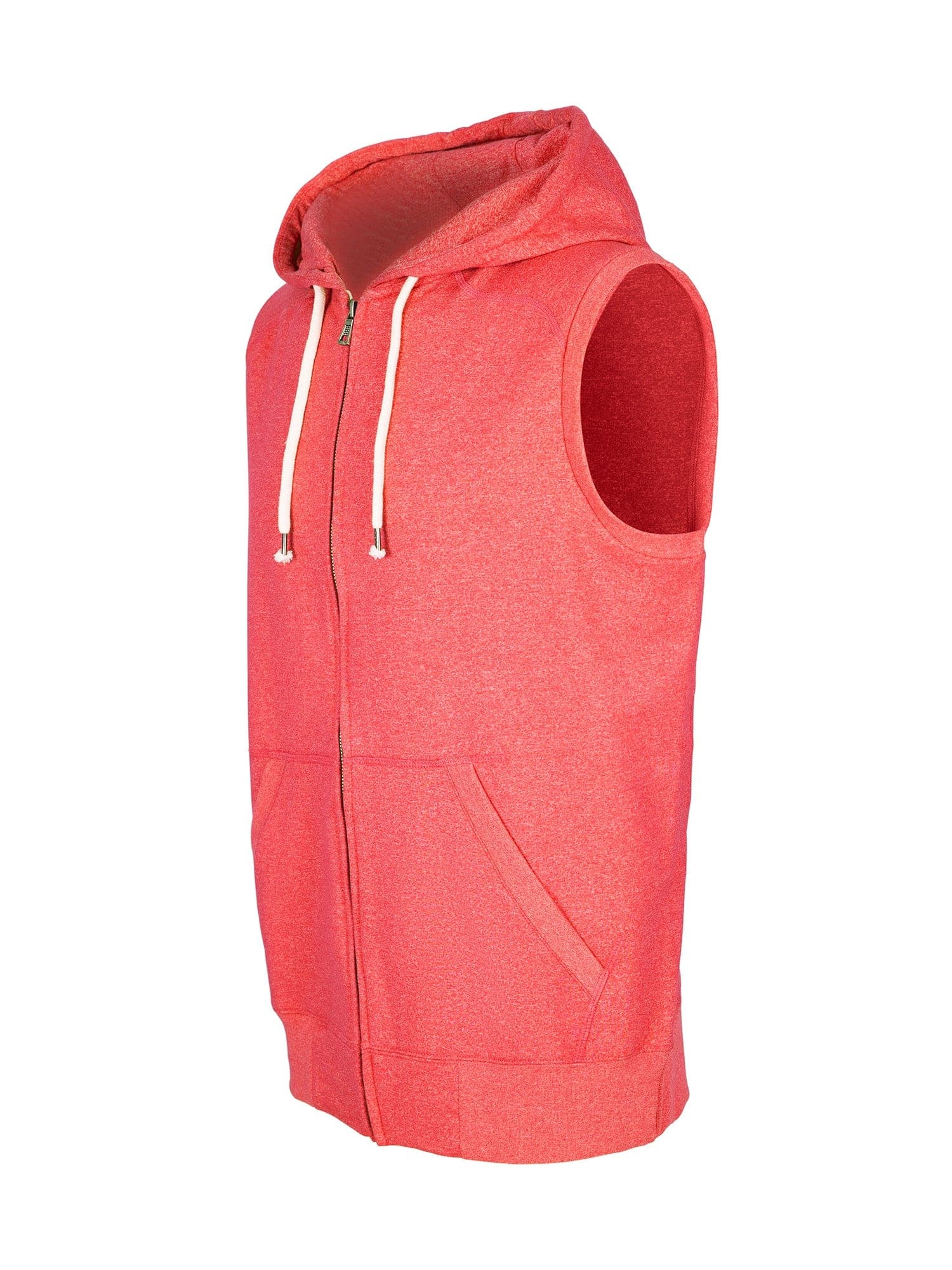 Mens Heather SLEEVELESS ZIP Hoodies - Greatness Range - kustomteamwear.com