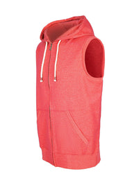 Mens Heather SLEEVELESS ZIP Hoodies - Greatness Range - kustomteamwear.com