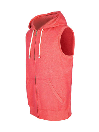 Mens Heather SLEEVELESS ZIP Hoodies - Greatness Range - kustomteamwear.com
