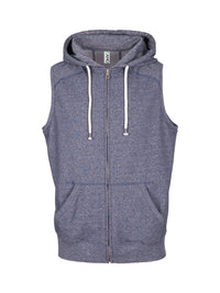 Mens Heather SLEEVELESS ZIP Hoodies - Greatness Range - kustomteamwear.com