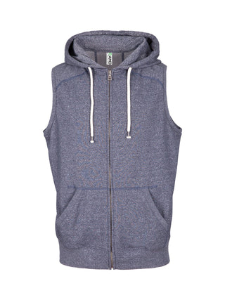 Mens Heather SLEEVELESS ZIP Hoodies - Greatness Range - kustomteamwear.com