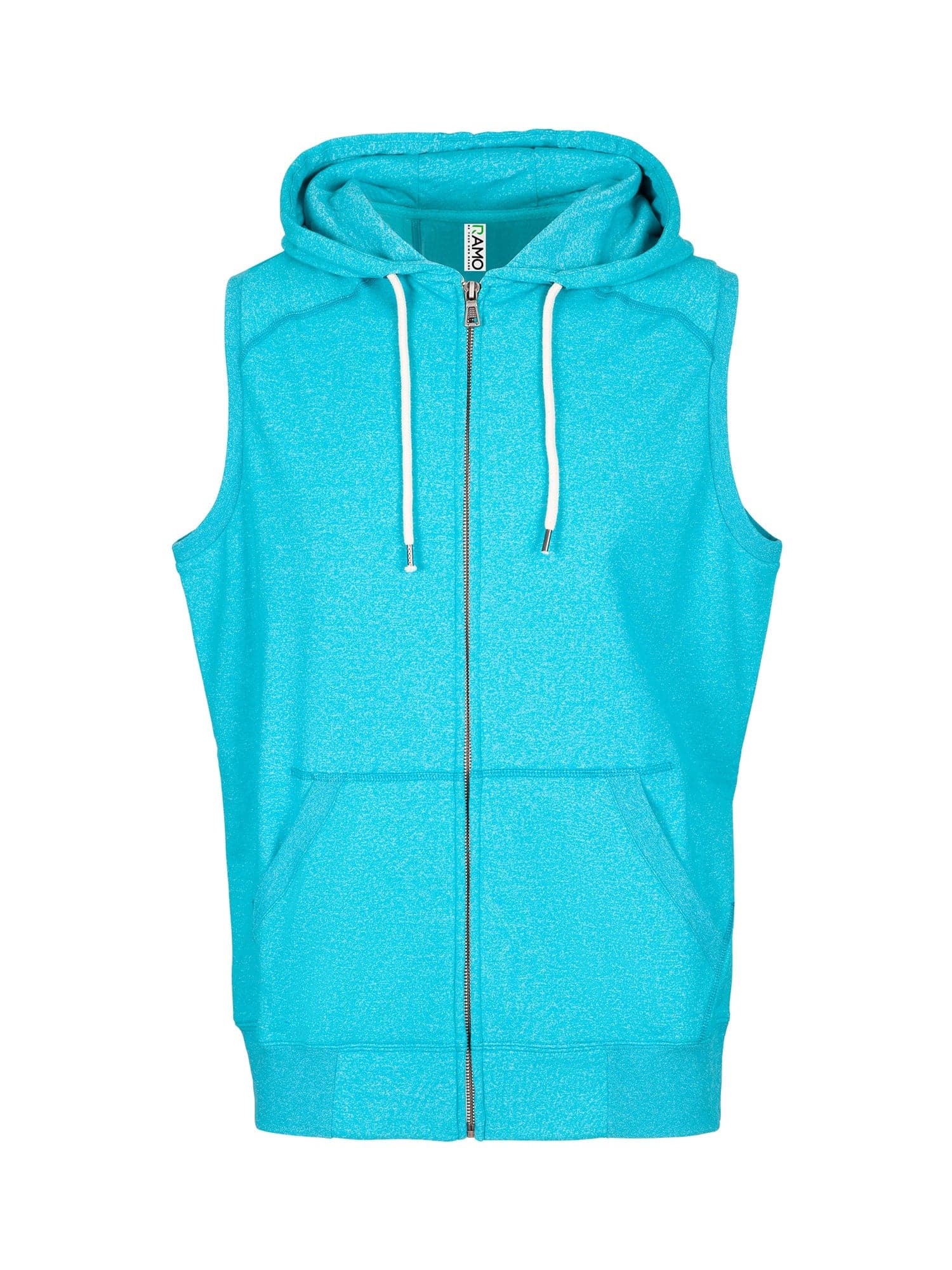 Mens Heather SLEEVELESS ZIP Hoodies - Greatness Range - kustomteamwear.com