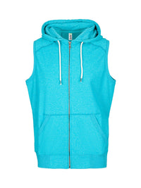 Mens Heather SLEEVELESS ZIP Hoodies - Greatness Range - kustomteamwear.com