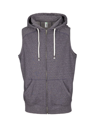 Mens Heather SLEEVELESS ZIP Hoodies - Greatness Range - kustomteamwear.com