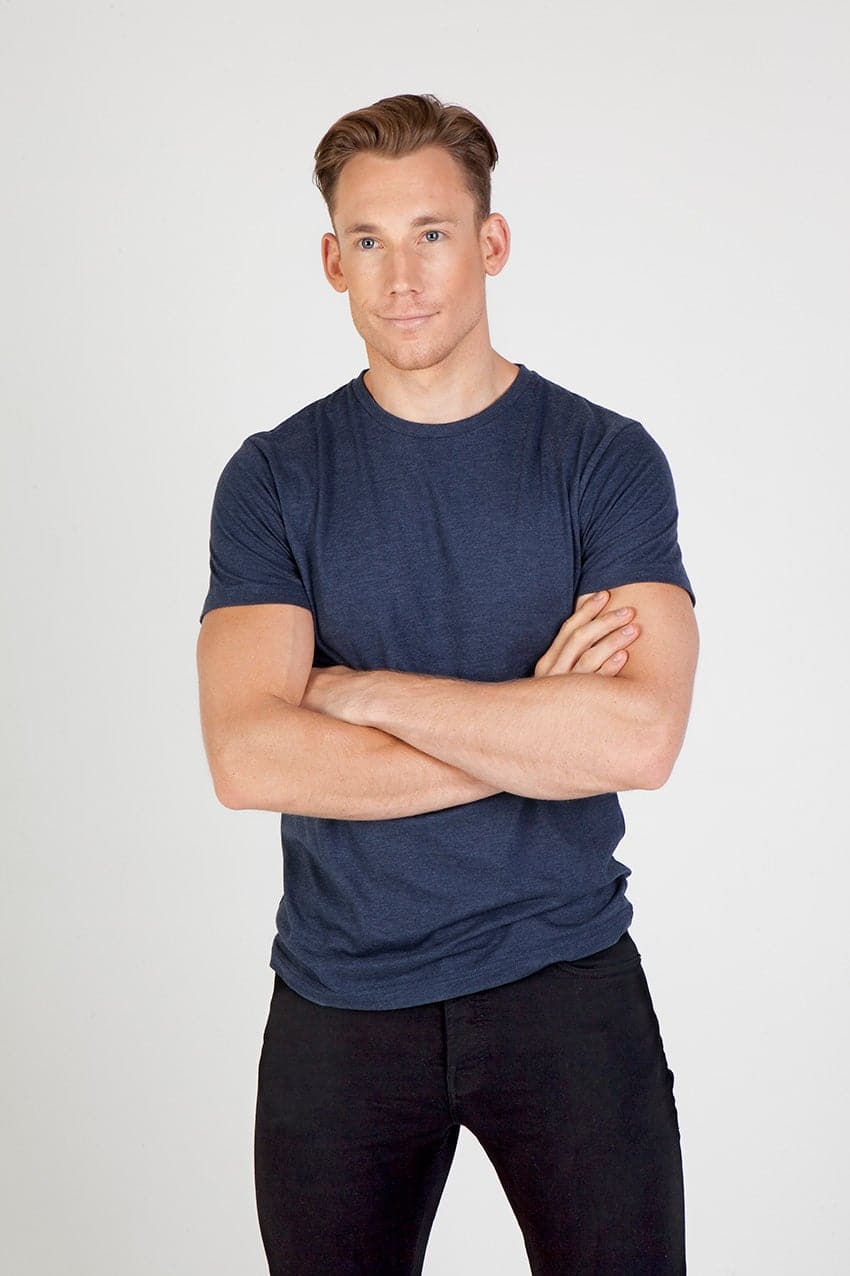 Mens Marl Crew Neck T-shirt - kustomteamwear.com