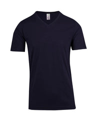 Mens Raw Cotton Wave V Neck Tee - kustomteamwear.com