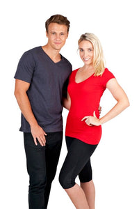 Mens Raw Cotton Wave V Neck Tee - kustomteamwear.com