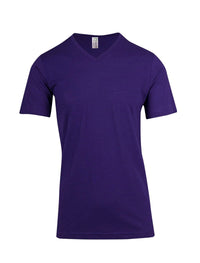 Mens Raw Cotton Wave V Neck Tee - kustomteamwear.com
