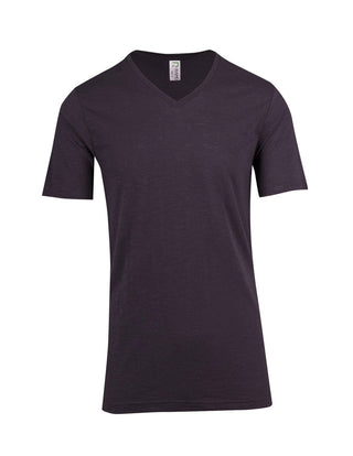 Mens Raw Cotton Wave V Neck Tee - kustomteamwear.com