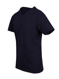 Mens Raw Cotton Wave V Neck Tee - kustomteamwear.com