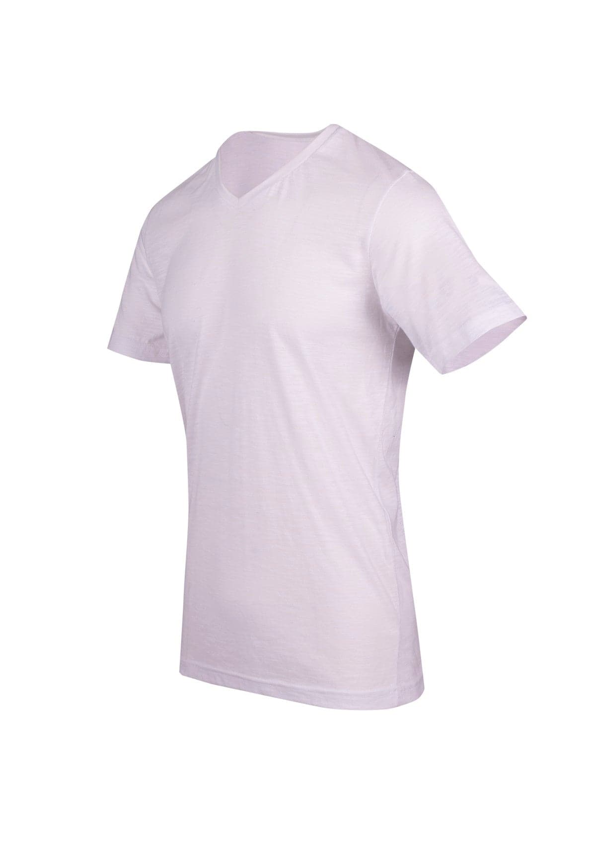 Mens Raw Cotton Wave V Neck Tee - kustomteamwear.com