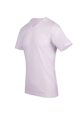 Mens Raw Cotton Wave V Neck Tee - kustomteamwear.com