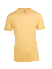Mens Raw Cotton Wave V Neck Tee - kustomteamwear.com