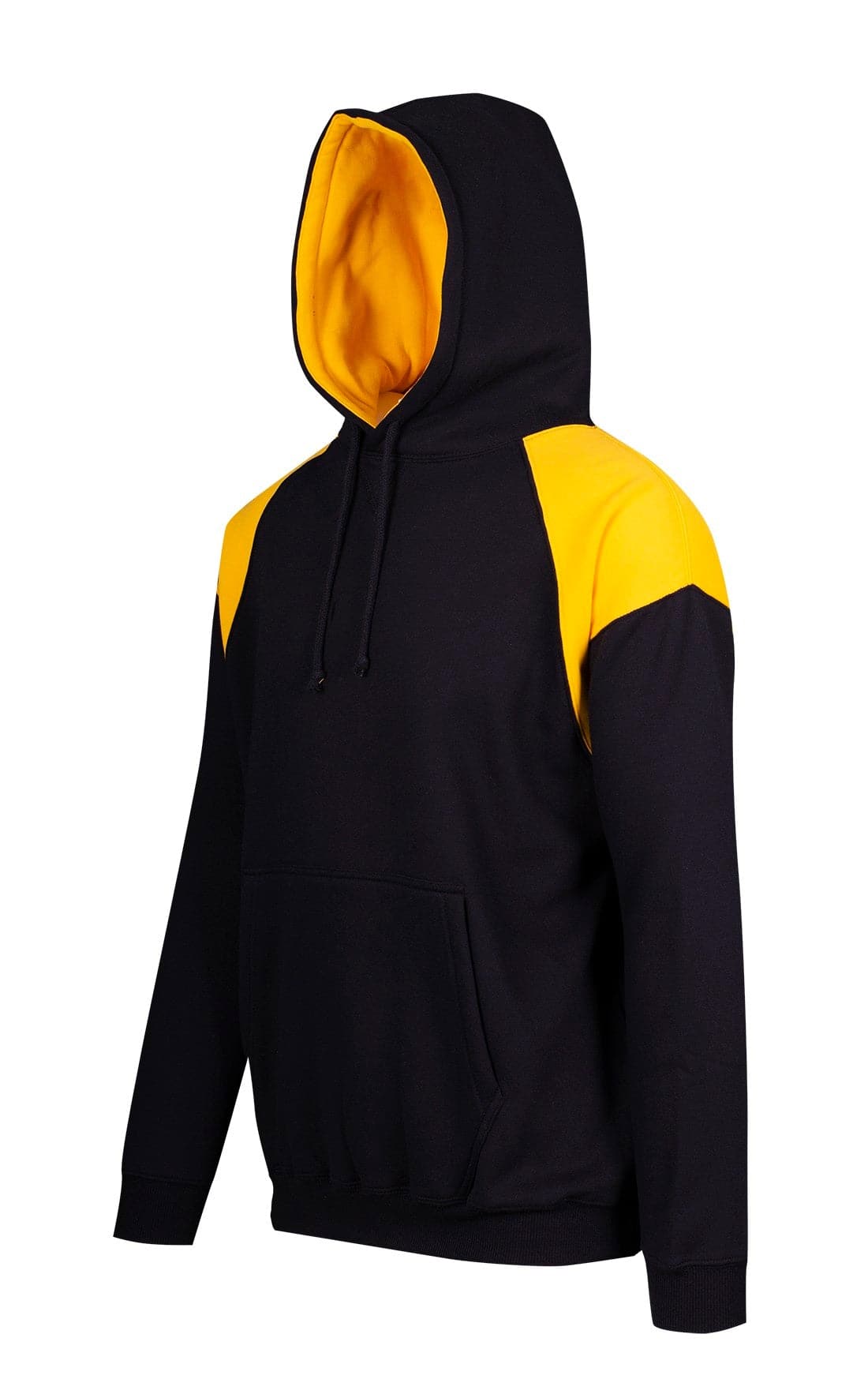 Mens Shoulder Contrast Panel Hoodie - kustomteamwear.com