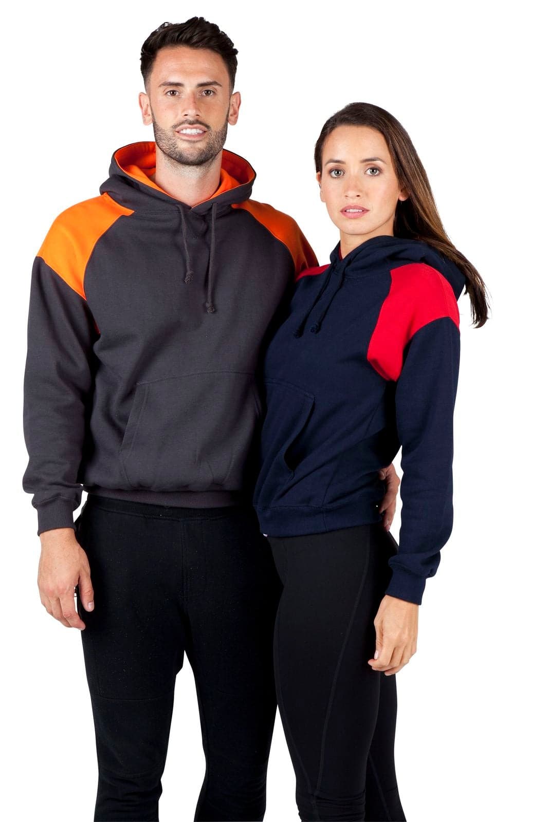 Mens Shoulder Contrast Panel Hoodie - kustomteamwear.com