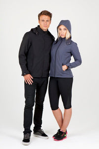 Men's Soft Shell HOODED Jacket - TEMPEST Range - kustomteamwear.com
