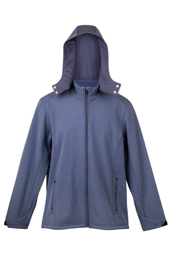 Men's Soft Shell HOODED Jacket - TEMPEST Range - kustomteamwear.com