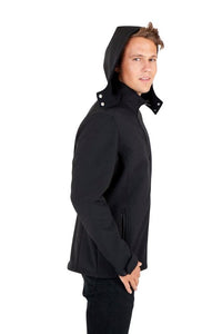 Men's Soft Shell HOODED Jacket - TEMPEST Range - kustomteamwear.com
